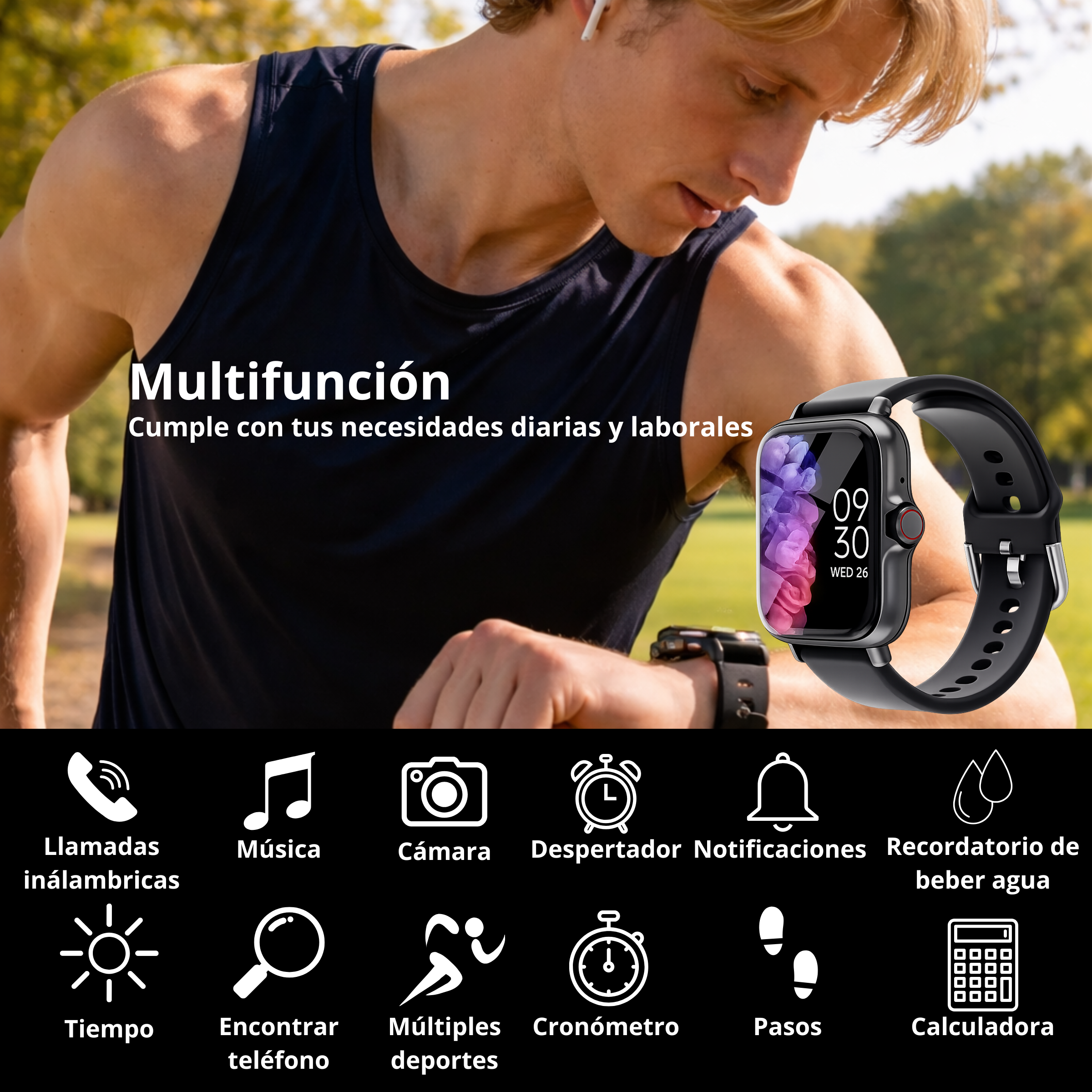 Smartwatch 1.83" Multifunción